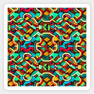 Psychedelic Retro Pattern Sticker